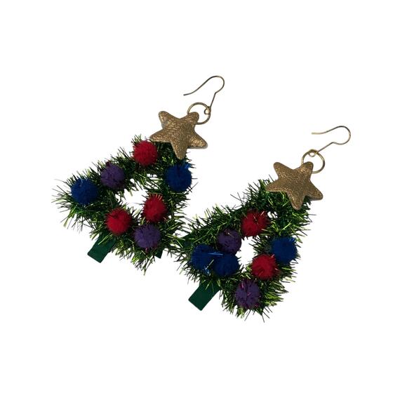 Ugly Sweater Jingle Bell Christmas Wreath Sweater Red Green Size Small/Medium - Picture 4 of 13